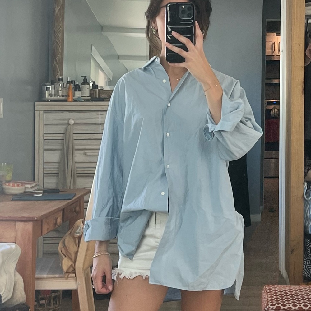 Nili Lotan Yorke Shirt - light blue